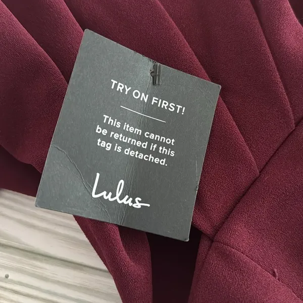 Lulus So Flirty Burgundy One-Shoulder Cutout Asymmetrical Dress NWT - Image 5