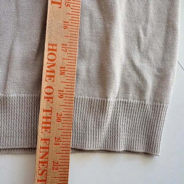 Zara‎ Crewneck Sweater Womens Medium Beige Wool Blend Long Sleeve Knit Top - Image 6