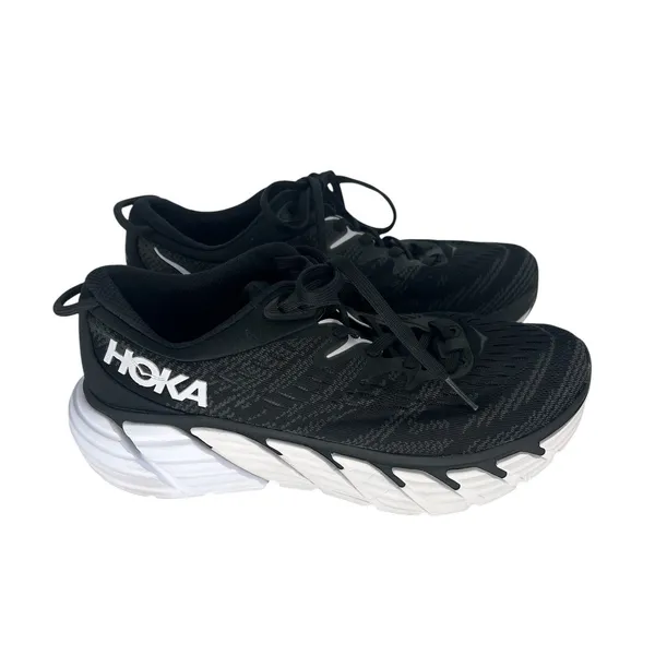 HOKA Gaviota 4 Black White Running Shoes‎ Women's Size 7.5B - Image 4