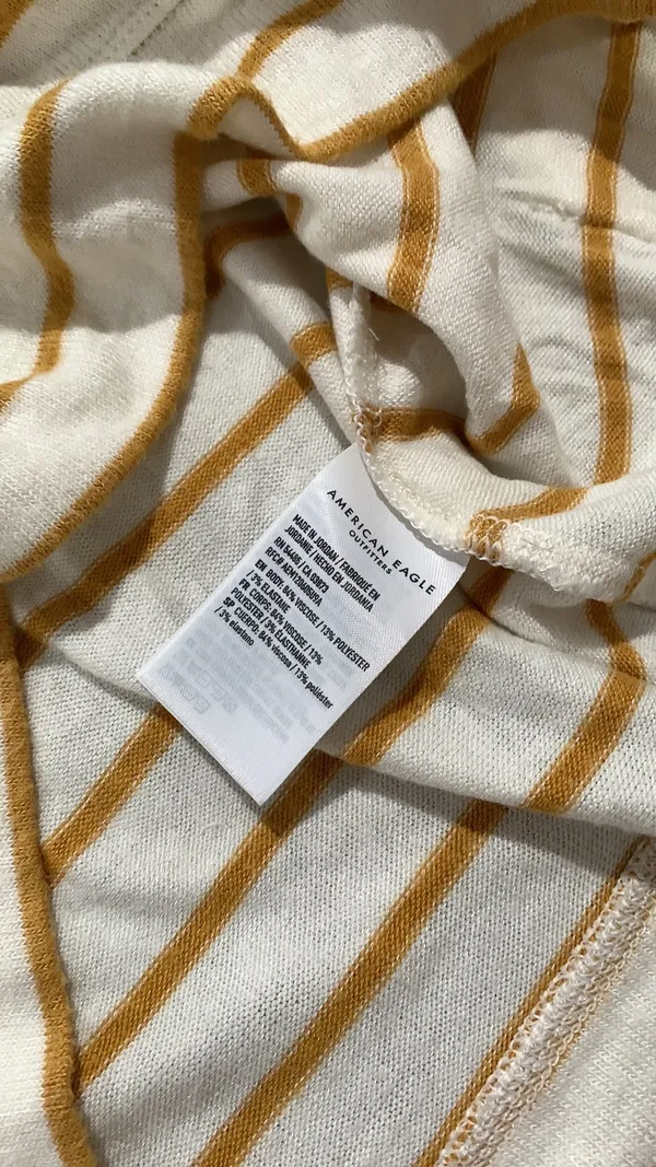 soft plush hooded sweater striped size S - Image 5