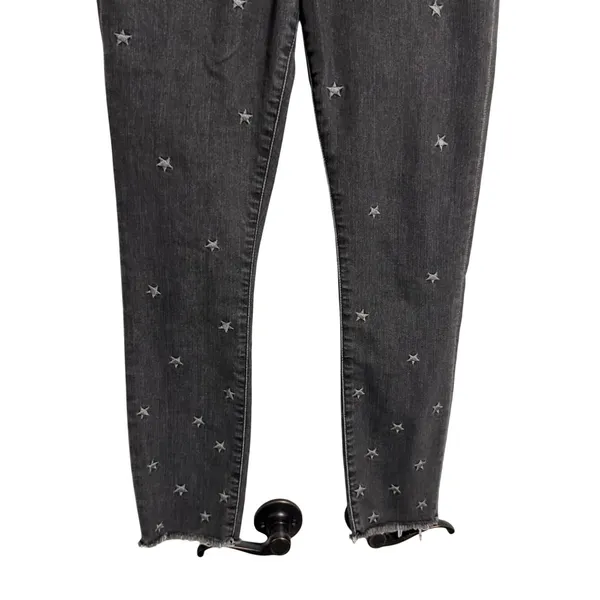 Abercrombie Fitch‎ Womens Super Skinny Ankle Jeans Black Star Print Size 27 - Image 5