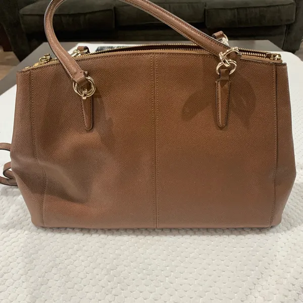 Coach Tan Leather Satchel - Image 3