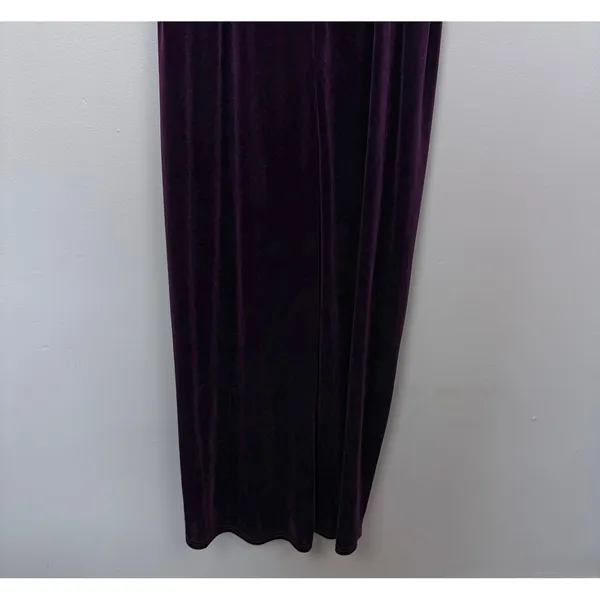Lulus‎ Velvet Tulip Hem Maxi Dress Purple Romantic Evening Cocktail Size Large - Image 8