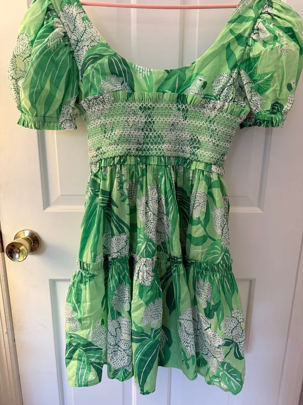 Farm Rio Green Mini Dress - Image 2