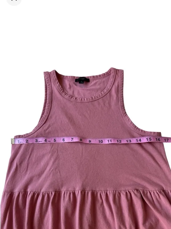 J.Crew Knit Cutaway Tank Maxi Dress in a faded dusty pink shade. - Image 7