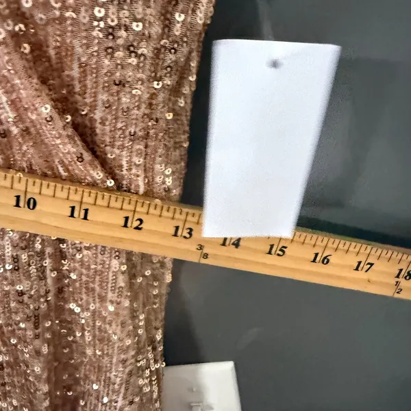 1.STATE‎ Serene Rose Sequin Mini Dress V-Neck Adjustable Sparkle Size 4 NEW - Image 7