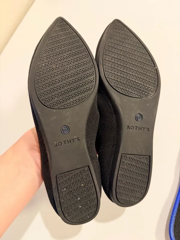 Authentic Rothy's The Point Flats Pointed Toe Flat Shoes black, Sz 6.5US(fits 6) - Image 7