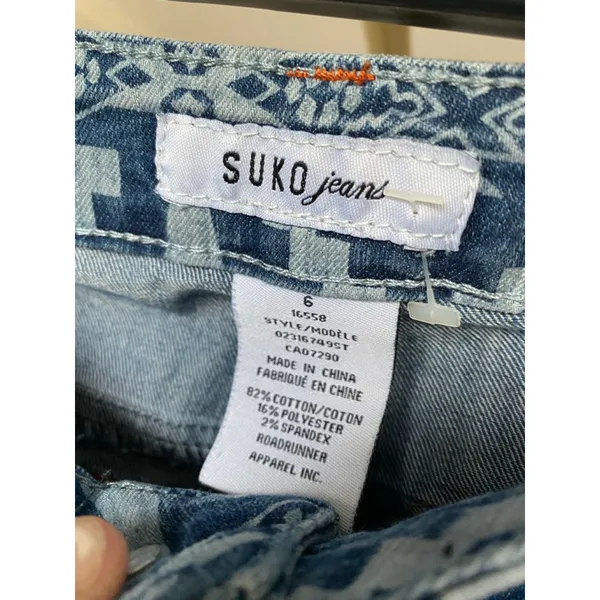 Suko Tribal‎ Patterned Skinny Jeans Denim Boho Indie Aztec Roadrunner Festival 6 - Image 3