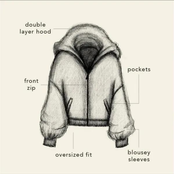 New Blogilates Marshmallow Full Zip Hooded Sweatshirt - Image 7