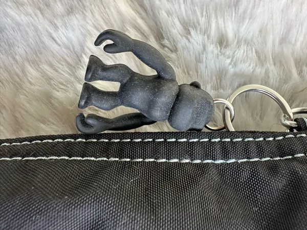 Kipling Ginnie Tote Bag black, prominent front pocket dual straps. - Image 6
