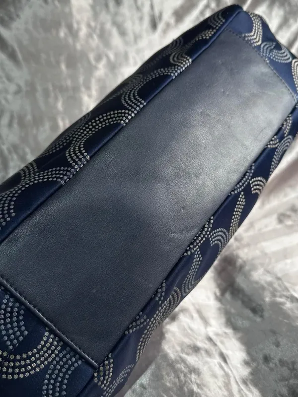 Vintage Y2K Coach Signature Blue Ashley Dot Optic Shoulder Bag - Image 5