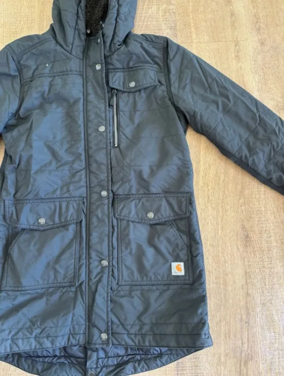 carhartt women’s hooded utility jacket size small - Image 2