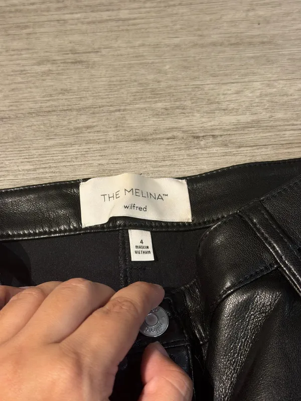 Wilfred Aritzia Faux Leather Pants Melina - Image 2