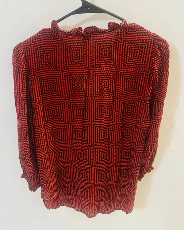 H&M Blouse Red and Black - Image 3