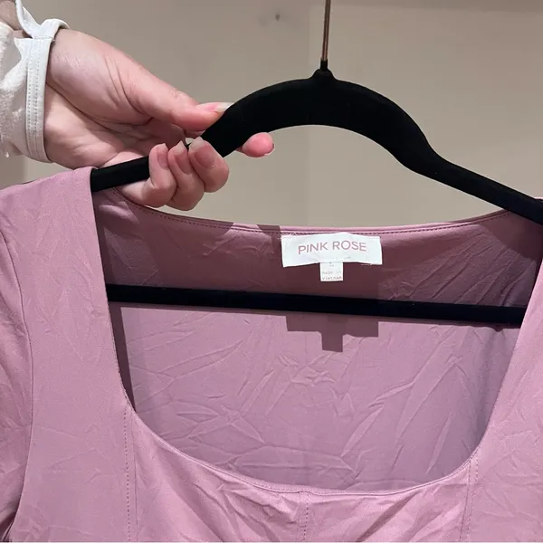 Pink Rose Pink Short Sleeve Top - Image 2