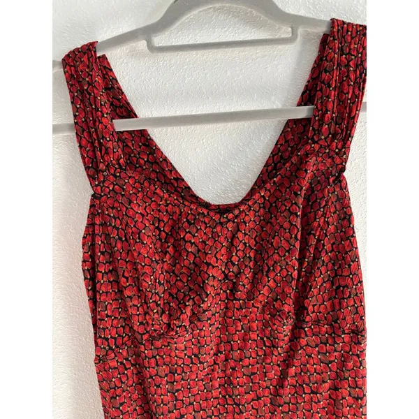 Vintage Midi Dress Womens 6 Black Red Sweetheart Romantic 90s Cocktail Party‎ - Image 3