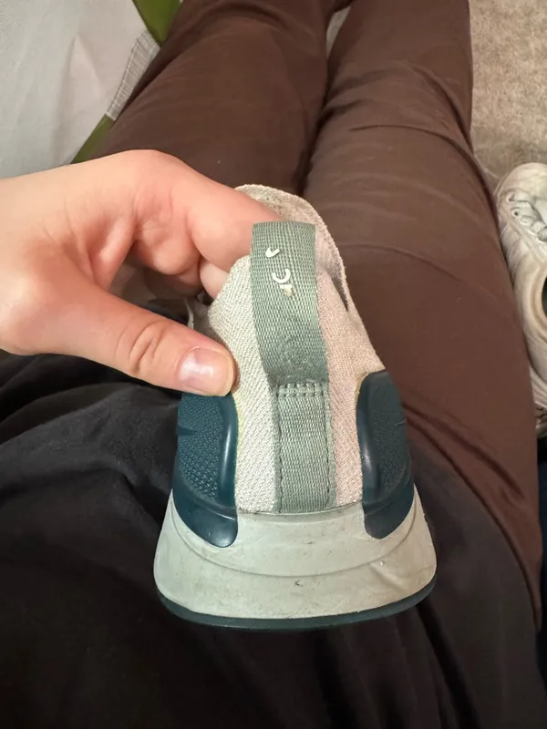 Nike Women’s Slip-On Knit Sneakers - Beige and Dark Green - Image 3