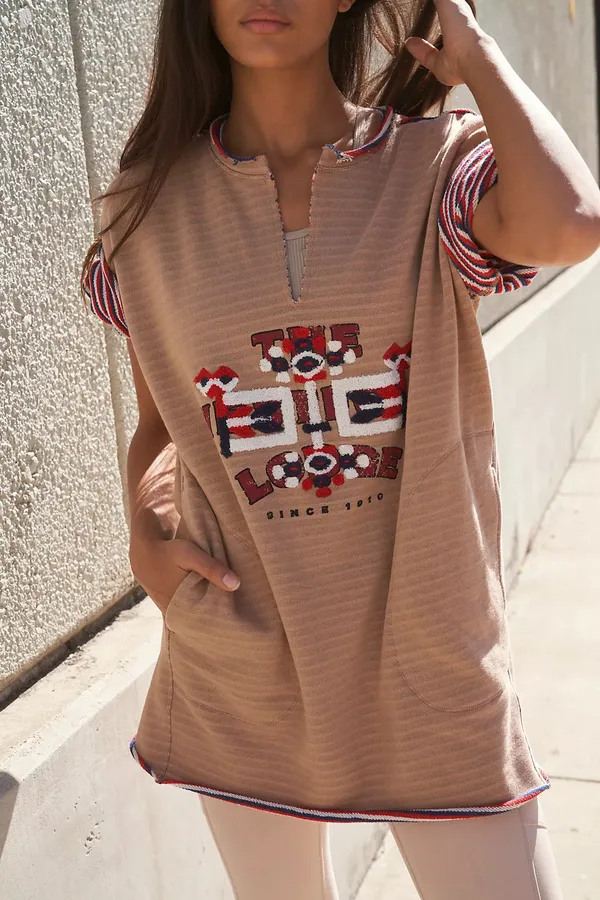 Free People Movement- Summit Graphic Tee Oversized Longline Tee - Image 2