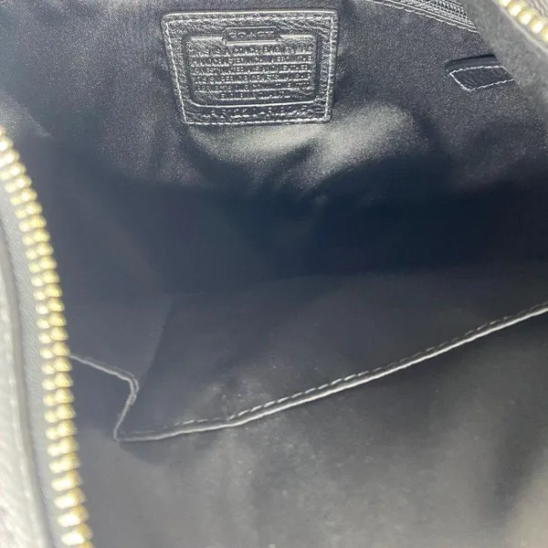 COACH M Size Black Leather Crossbody Bag - Image 8