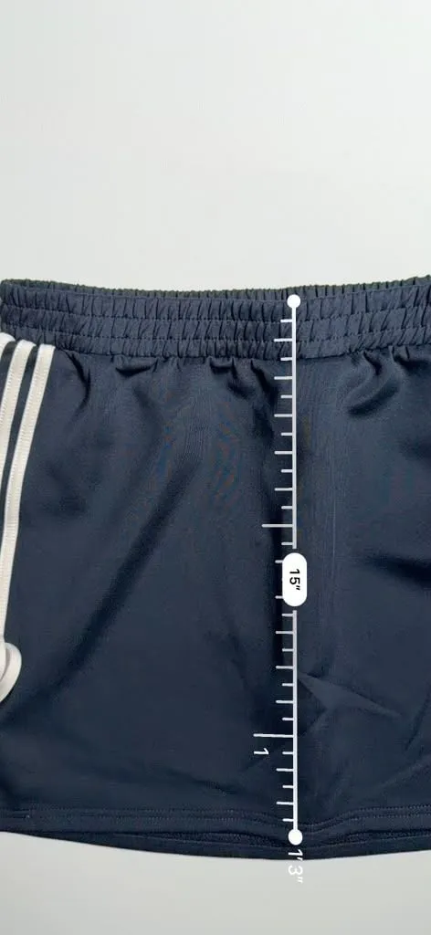 Cute Black & White Striped Side Tie Skirt Athletic Tennis Sport Skirt Size L - Image 4