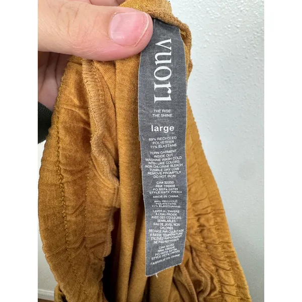 Vuori Performance Jogger Turmeric Heather Orange‎ Women Large VW303 DreamKnit - Image 5