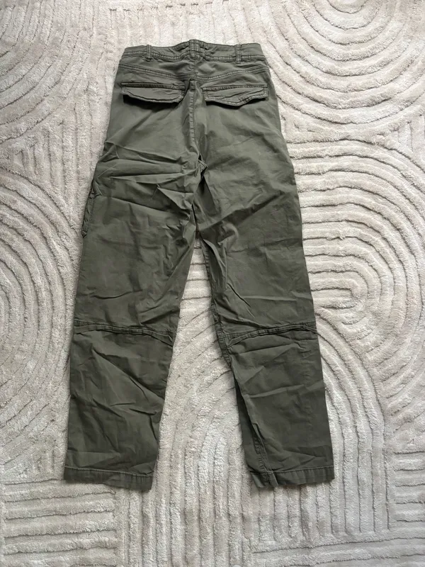 Army Green Garage Cargo Pants - Image 3