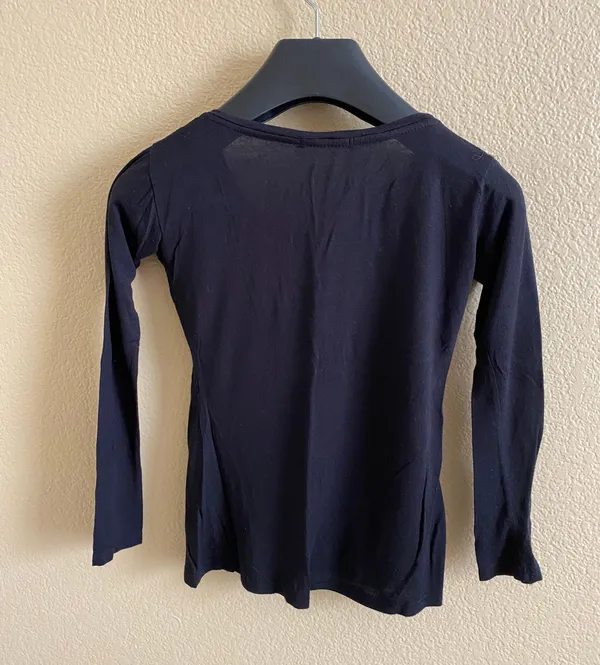 Black Sheer Full Sleeve Top Size XS - Image 4