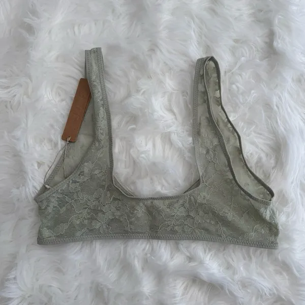 Skims Stretch Lace Plunge Bralette Talc Multi Size Small - Image 6