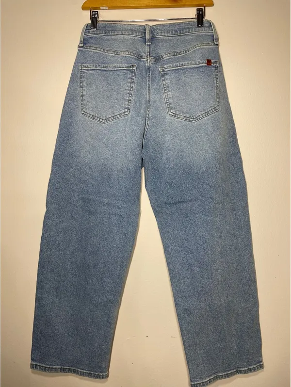 Jessica Simpson Myrtle Barrel Leg Denim Wide Leg Ankle Sz 2 - Image 4