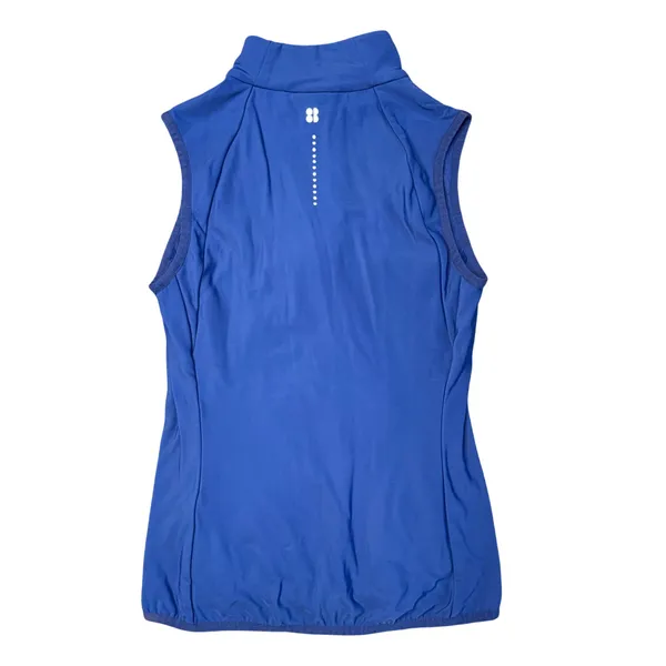 Sweaty‎ Betty Quilted Running Vest Womens XS Blue Excellent Full Zip Puffer Vest - Image 3