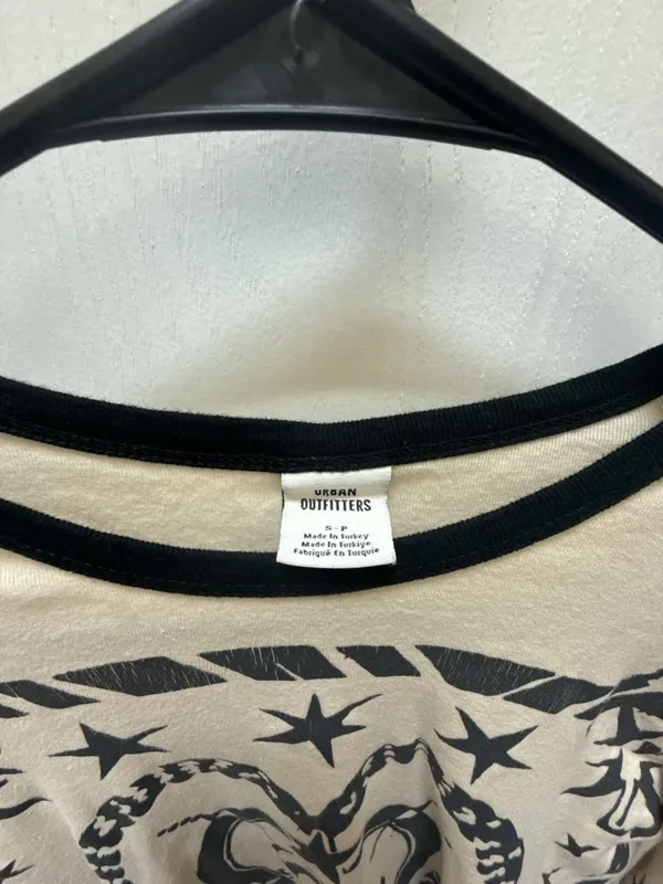 Urban Outfitters UO Heart Tattoo Long Sleeve Ringer Top - Image 2
