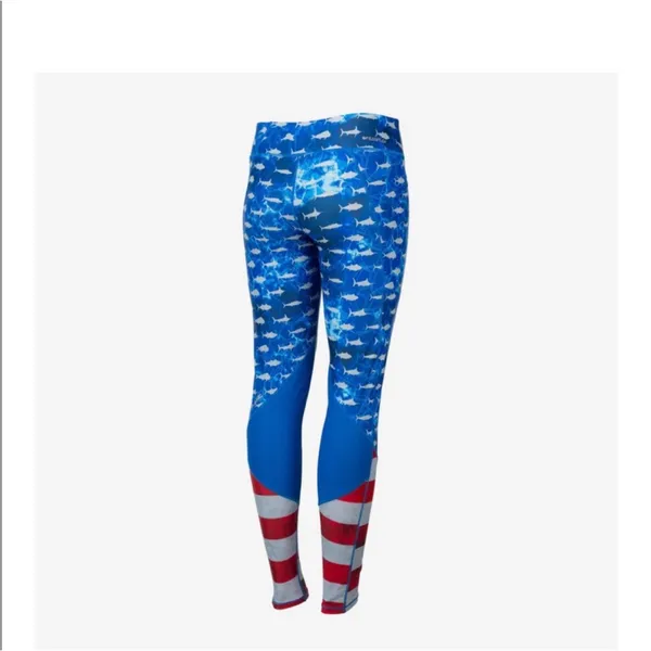 NWT Pelagic UPF 50 Mid-Rise Fiji Legging Hex Americamo, Small - Image 9