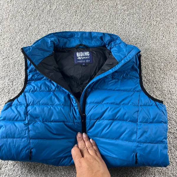 Riding‎ Sport Equestrian Wear Puffer Vest Womens Blue Sleeveless Jacket Light - Image 6