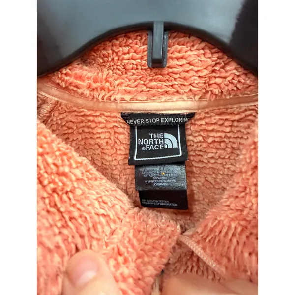 The North Face Women Fleece Jacket Large Orange Osito Full Zip High Pile Soft - Image 4