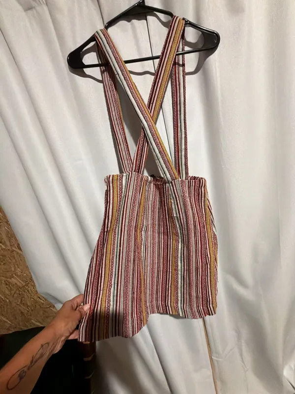 Urban Outfitters Bellamy Striped Overall Skirt Size M - Image 3