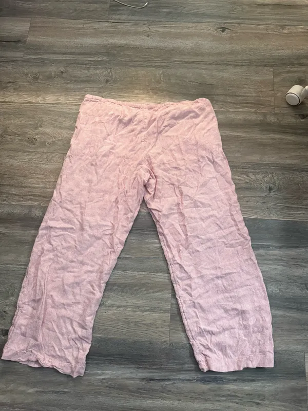 Striped Hollister Pants Linen pink and white - Image 2