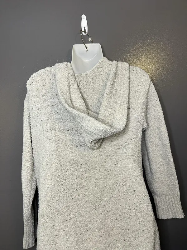 UGG Cardigan Sweater Womens Large Gray Hooded Open Front Chunky Knit Pockets - Image 7