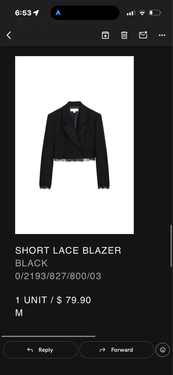 ZARA Lace cropped Blazer - Image 6