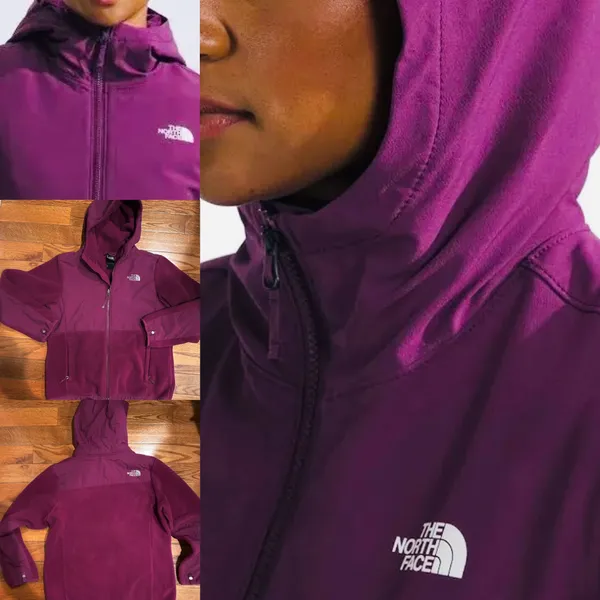 The North Face 90s Retro Denali purple fleece Hoodie jacket XL teenage!Women s/M - Image 3