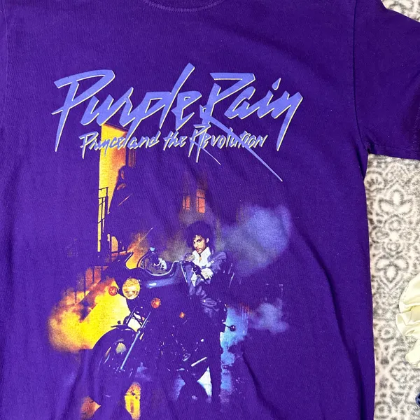 Prince Purple Rain Short Sleeve Crew Neck Tee Size Small - Image 2