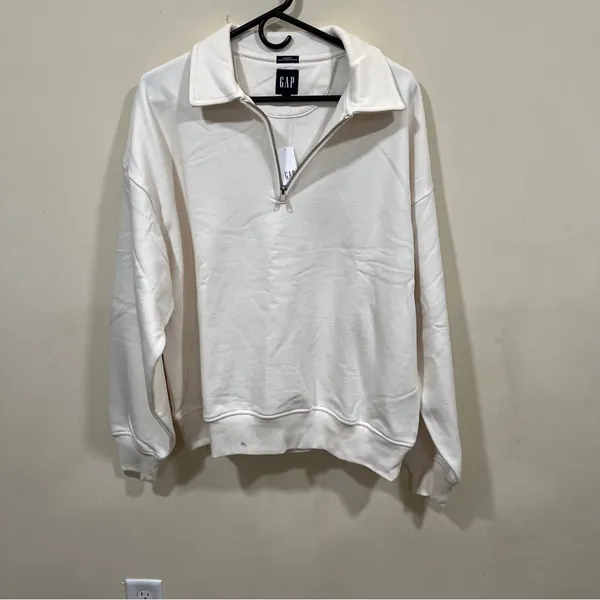 NWT GAP GapFit Oversized Quarter-Zip Hoodie size M - Image 2