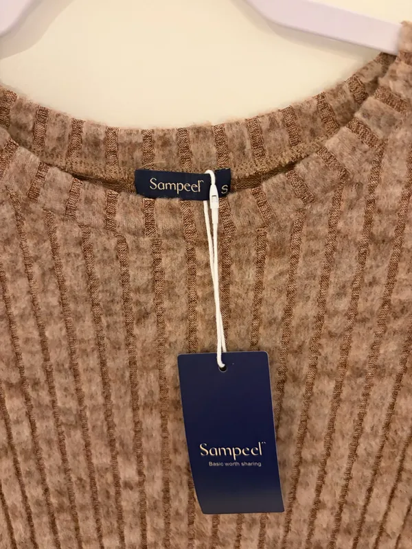 TJ Maxx Sampeel long-sleeve ribbed knit babydoll sweater dress - Image 3