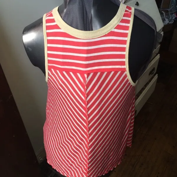 Free People We the Free Strike out XS orange striped tank top - Image 3