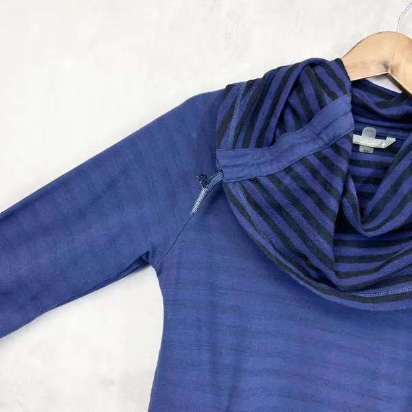 Smartwool Womens Merino Wool‎ Cowl Neck Pullover Size XS Striped Gorpcore Indie - Image 4
