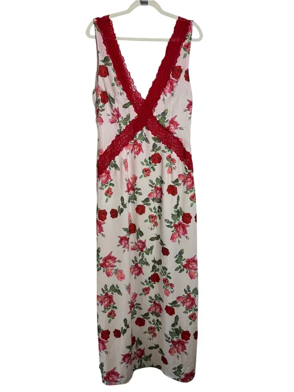 Peppermayo Aoifie Maxi Dress Size XL Ivory Bloom Floral Lace Low Back Evening - Image 3
