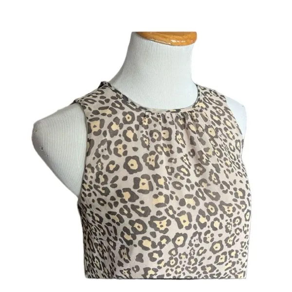 Womens Ann Taylor Loft Leopard Animal Print Sleeveless Dress - Sz XS - Image 2