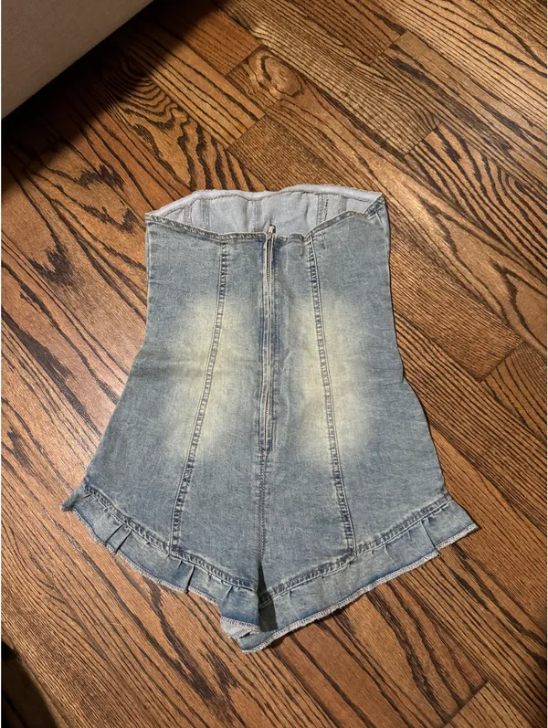 Edikted Romper Denim - Image 2