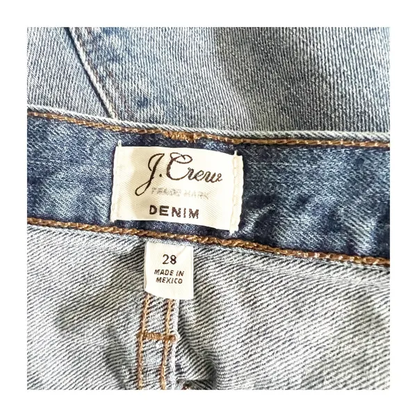 J.CREW Denim Shorts Womens Size 28 Blue Denim Cuffed Medium Wash Pocket Preppy - Image 9