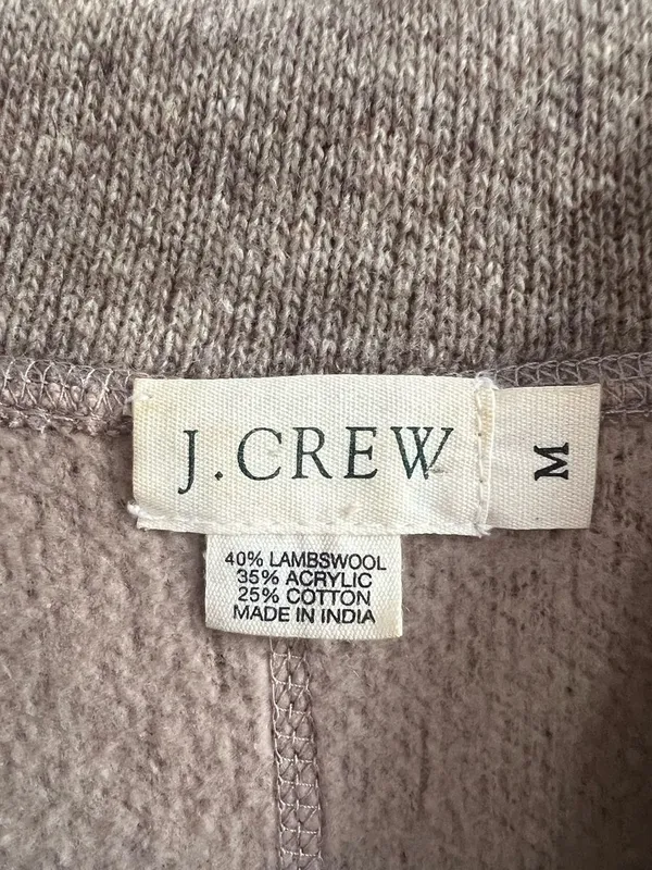 J. Crew Women's Taupe Button-Front Wool-Blend Jacket Size Medium - Image 2