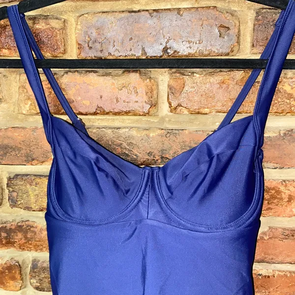 NWT Quince Deep Navy Blue Italian Underwire One-Piece Swimsuit Women's Medium - Image 4